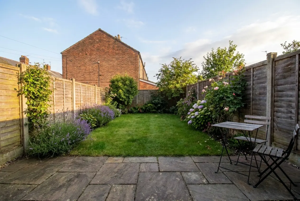 Same garden in summer